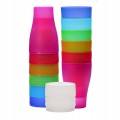 Kubki 6x500 ml plastikowe wysokie z pokrywką bez BPA napoje gorące i zimne
