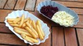 Talerzyk miseczka na frytki surówki plastikowy wielorazowy biały