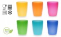 Kubki 12x250ml nietłukące mix kolorów do szkoły przedszkola WEEKEND bez BPA