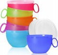 Kubki piknikowe z uchem 6x500 ml z pokrywką plastikowe XXL Weekend Sagad