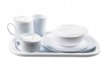 Miska z pokrywką z tworzywa biała gruba 18 cm 550 ml Club Gastro Sagad