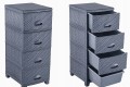 Komoda 4 szuflady rattan nowoczesna 90cm HIT! do łazienki na działkę garaż