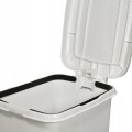 Kosz 15L na śmieci z pedałem uchylny pojemnik DUNYA SLIM z pokrywą