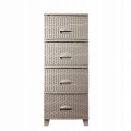 Komoda 4 szuflady rattan nowoczesna 94 cm HIT! do łazienki na działkę garaż