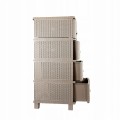 Komoda 4 szuflady rattan nowoczesna 94 cm HIT! do łazienki na działkę garaż