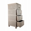 Komoda 4 szuflady rattan nowoczesna 94 cm HIT! do łazienki na działkę garaż