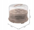 Pojemnik na ciasto tort XL 26 cm z wkładem na babeczki 2 poziomy Rotho Rose