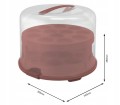 Pojemnik na ciasto tort XL 26 cm z wkładem na babeczki 2 poziomy Rotho Red
