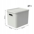 Pojemnik ALBULA 27 l organizer do przechowywania, na zabawki ,Eko white
