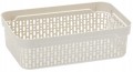 Koszyk ażurowy S organizer plastikowy dymny biały 22x14,5x6 cm MORSETTA