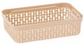 Koszyk ażurowy S organizer plastikowy beżowy 22x14,5x6 cm MORSETTA
