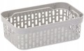 Koszyk ażurowy XS organizer plastikowy jasny szary 17,5x11,5x6 cm MORSETTA