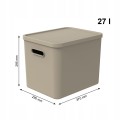 Pojemnik ALBULA 27 l organizer do przechowywania, na zabawki ,Eko Cappucino