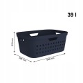 Kosz na bieliznę na pranie 39L ROTHO JONA Midnight blue lekki elastyczny
