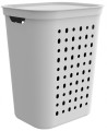 Kosz na pranie bieliznę 55L ROTHO JONA Biały z pokrywą EKO BPA FREE