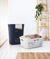 Kosz na pranie bieliznę 55L ROTHO JONA Midnight blue z pokrywą EKO BPA FREE