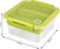 Lunchbox Rotho Memory 1L bez BPA do zmywarki z przegródką do szkoły, pracy
