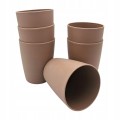 Kubki plastikowe 6×250 ml SAGAD cappuccino bezpieczne do przedszkola i domu