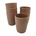 Kubki plastikowe 6×250 ml SAGAD cappuccino bezpieczne do przedszkola i domu