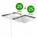 Kosz do segregacji śmieci 2x25L Duo Soft Touch jasnoszary do domu biura