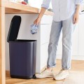 Kosz na śmieci ROTHO RIBO 35L Silver na pedał cichy EKO