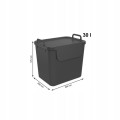 Kosze na butelki kaucjonowane JIVE 3x30L Rotho czarny system do segregacji