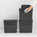Kosze na butelki kaucjonowane JIVE 3x30L Rotho czarny system do segregacji