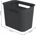 Koszyk organizer pojemnik Rotho Brisen 7L czarny pudełko storage