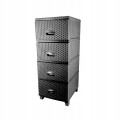 Komoda 4 szuflady rattan nowoczesna 94 cm HIT! do łazienki na działkę garaż
