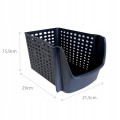 Kosz ażurowy sztaplowany 29×21,5×15,9 cm Organizer do lodówki i szafki