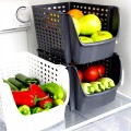 Kosz ażurowy sztaplowany 29×21,5×15,9 cm Organizer do lodówki i szafki