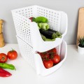 Kosz ażurowy sztaplowany 29×21,5×15,9 cm Organizer do lodówki i szafki