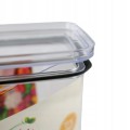 Pojemniki plastikowe na Suchą Żywność hermetyczne prostokątne zestaw 6 szt