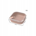 Pojemnik na żywność Lunch box kwadratowy płaski szczelny ELA 1,0 L BEŻOWY