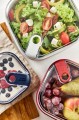 Pojemnik na żywność Lunch box kwadratowy wysoki szczelny ELA 1,0 L BEŻOWY