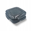 Pojemniki kpl. 3 szt. na żywność Lunch box kwadrat ANTRACYT 500/900/1500