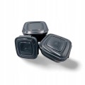 Pojemniki kpl. 3 szt. na żywność Lunch box kwadrat ANTRACYT 500/900/1500