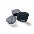 Pojemniki kpl. 3 szt. na żywność Lunch box kwadrat ANTRACYT 500/900/1500