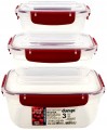 Zestaw 3 pojemników do żywności lunch box Master 800,1400,2300ml prostokąty