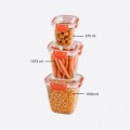 Zestaw 3 pojemników do żywności lunch box Master 575,1075,1900ml kwadraty