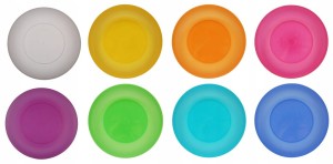 Komplet 8 talerzy piknikowych 22 cm mix 8 kolorów nietłukący atest bez BPA