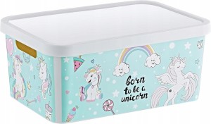 Pojemnik 4,5L Jednorożec Dla dzieci Na zabawki kredki klocki BEZ BPA