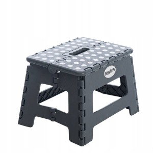 Taboret Składany Antypoślizgowy Do 150 kg Szary 22 cm Kompaktowy HIT