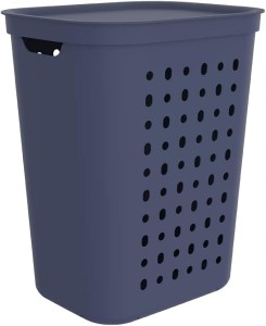 Kosz na pranie bieliznę 55L ROTHO JONA Midnight blue z pokrywą EKO BPA FREE