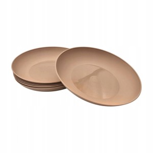 Komplet Talerzy deserowy 6x17 cm nietłukące Weekend Capuccino bez BPA