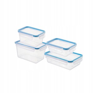 ROTHO CLIC&LOCK Zestaw pojemników 4 szt. Szczelne BPA FREE 100 % szczelne