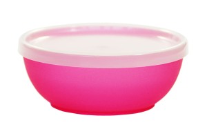 Miseczka mała 12 cm plastikowa z pokrywką 300 ml mix kolor