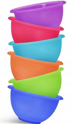 Miski 6x0,5L plastikowe na przekąski, zmywarka, mikrofalówka nietłukąca