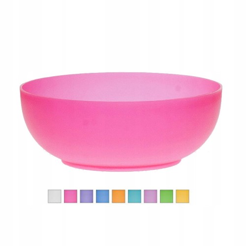 Miska plastikowa Nietłukąca 950 ml 17 cm bez BPA – mix 8 kolorów na Piknik