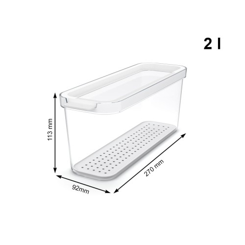 Organizer do lodówki wąski 2,0 L CAUMA (3)